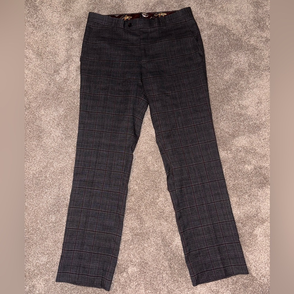 Mens Plaid Dress Pants